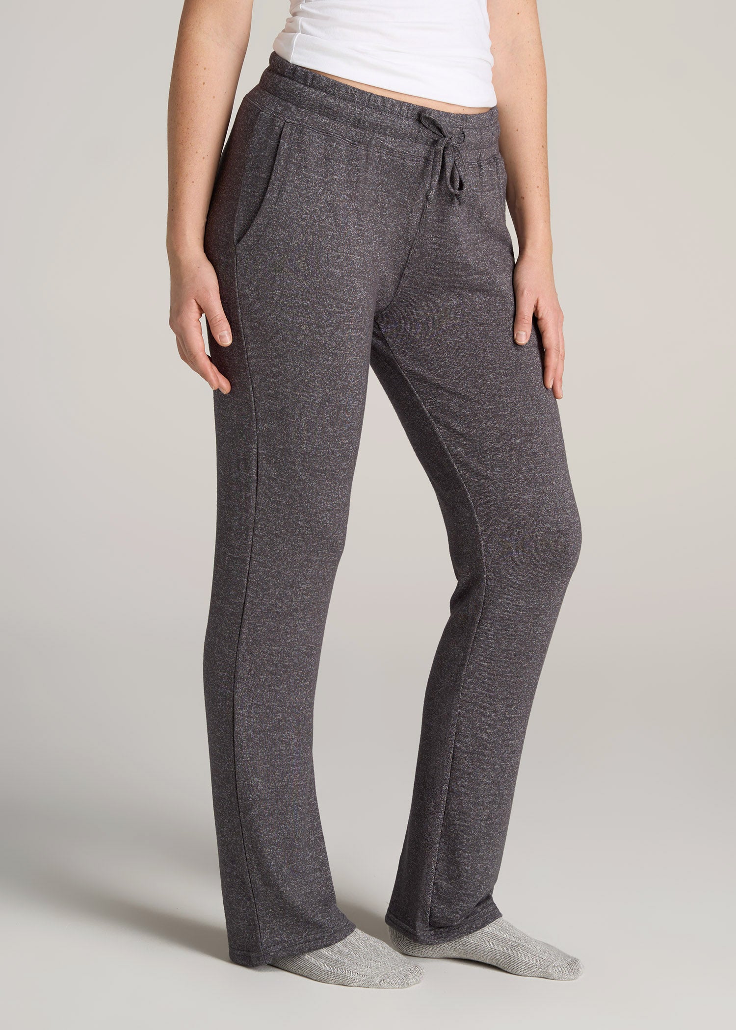 Women's Tall Lounge Pant Open Bottom Charcoal | American Tall