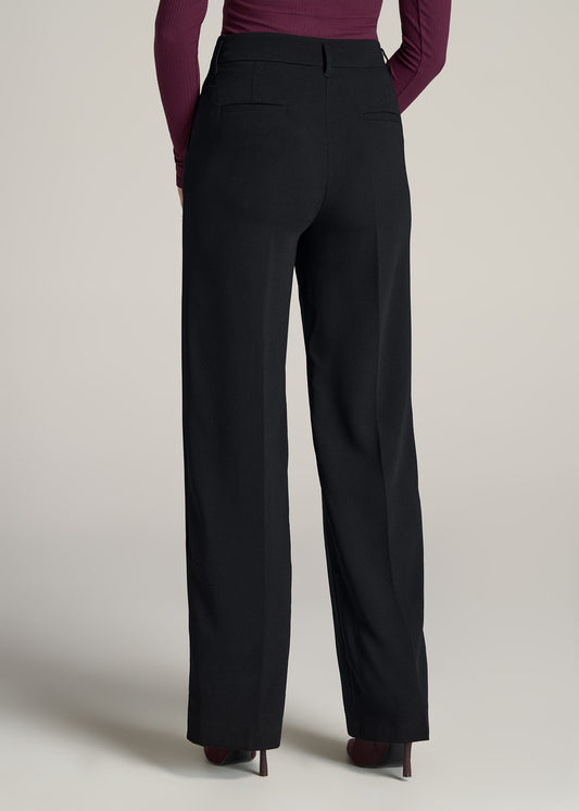 Straight Leg Cargo Chino Pants for Tall Women in Navy