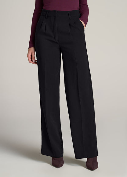       American-Tall-Women-Pleated-Dress-Pants-Black-front
