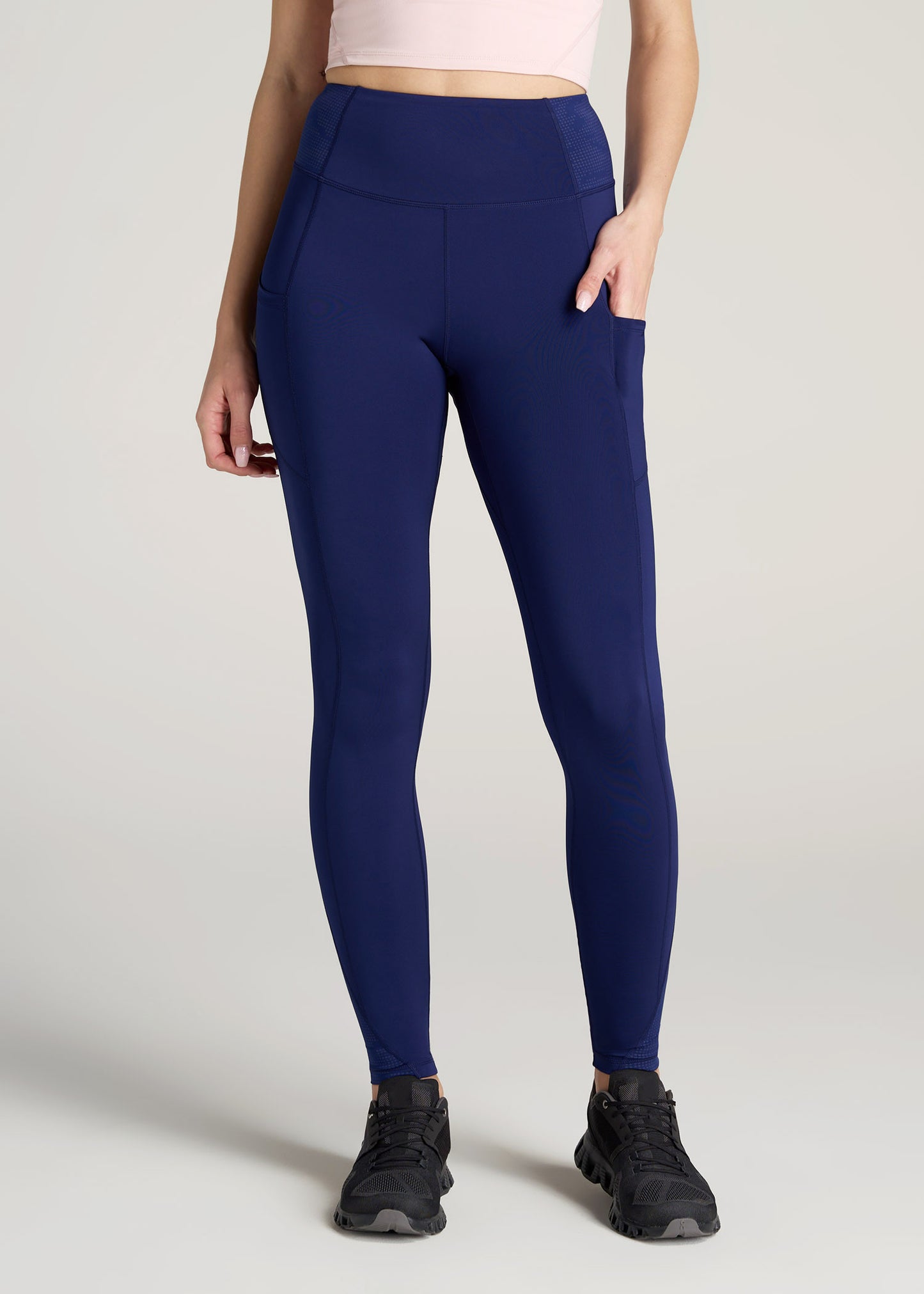 Women's Tall Reflective Active Legging With Pockets Midnight Blue –  American Tall