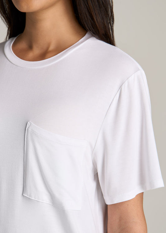 American-Tall-Women-Short-Sleeve-Relaxed-Crewneck-Pocket-T-Shirt-White-detail