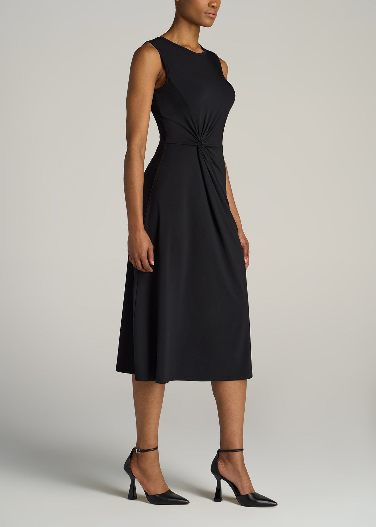 Sleeveless Knot Front Dress for Tall Women American Tall