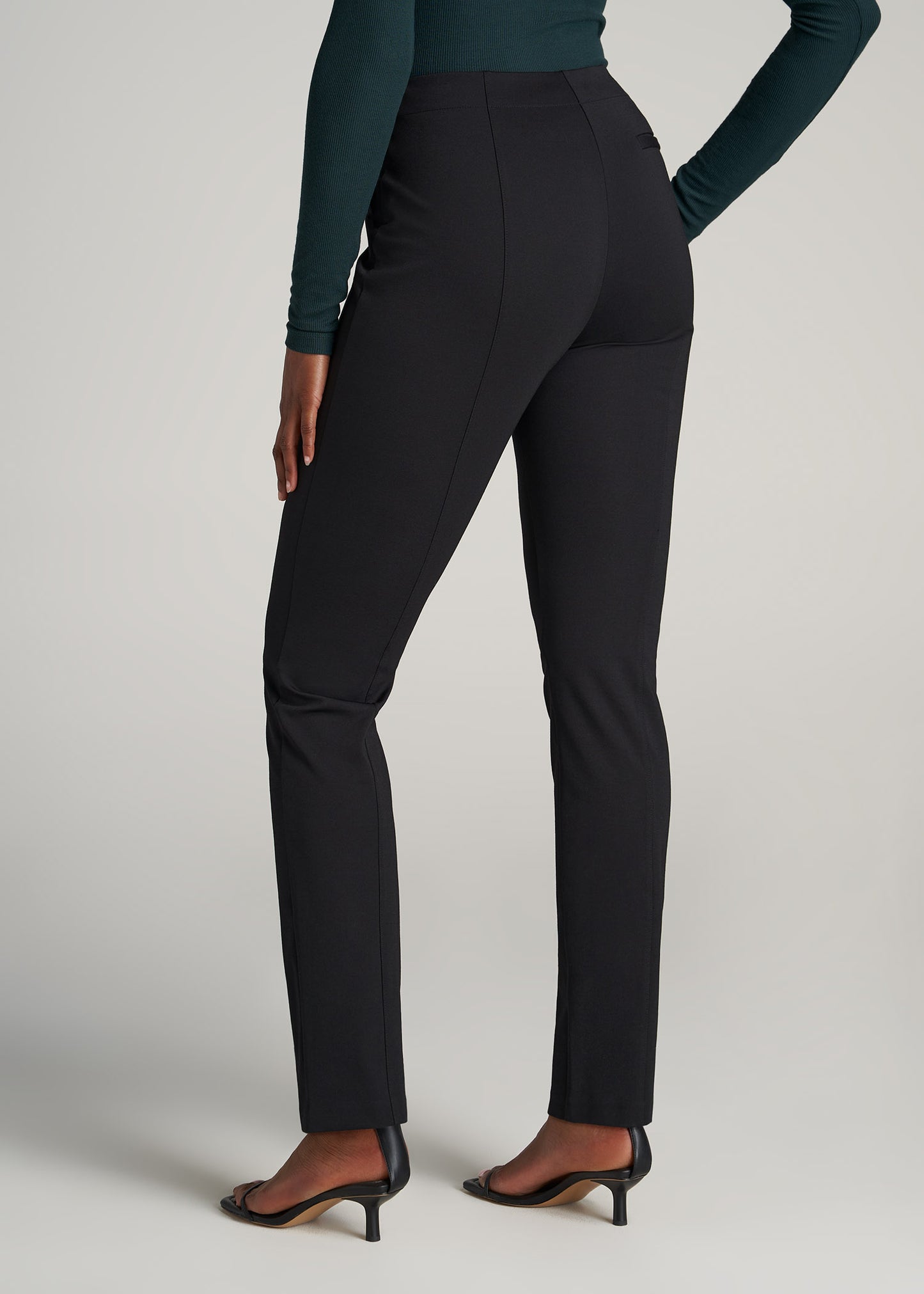 Women's Tall Dress Pants: Slim Leg Black Dress Pant | American Tall