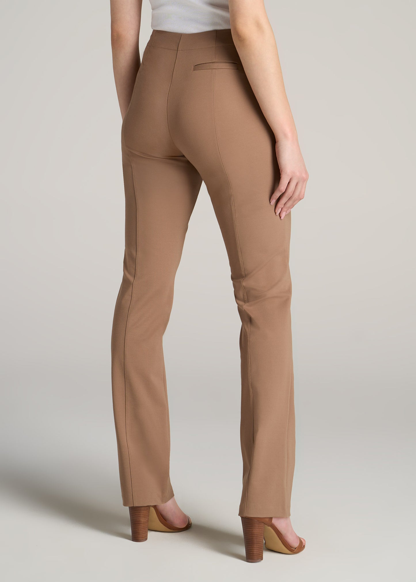 G H Bass Dress Pants Womens 16 Brown Stretch High Rise Straight Pockets  Career | eBay