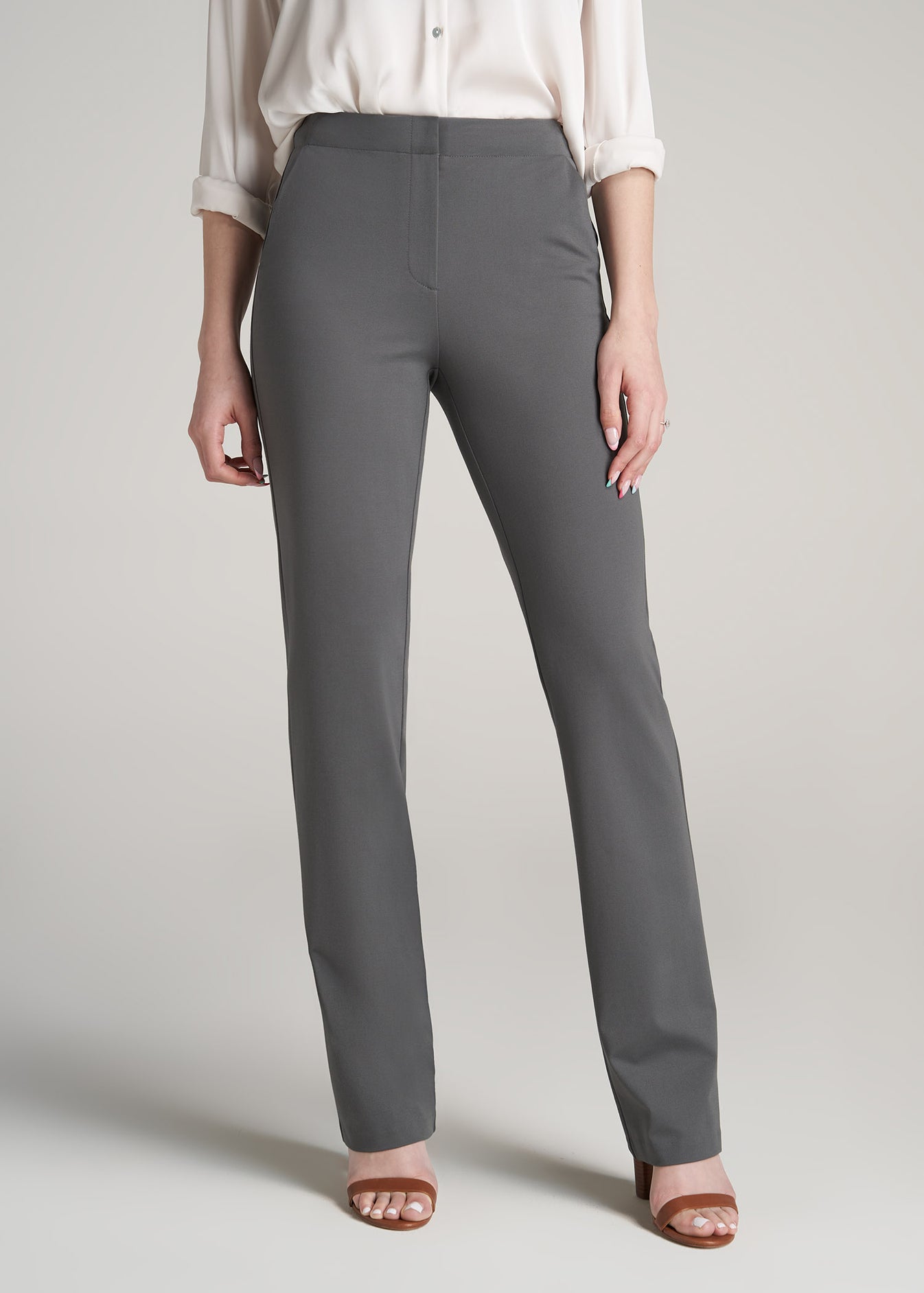 Women's Tall Straight Leg Dress Pants Slate