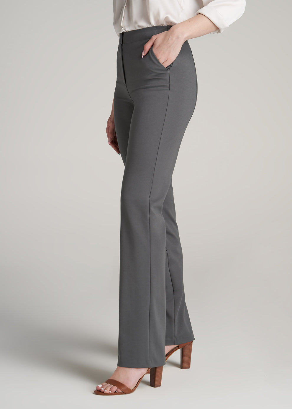 Women S Tall Straight Leg Dress Pants Slate American Tall