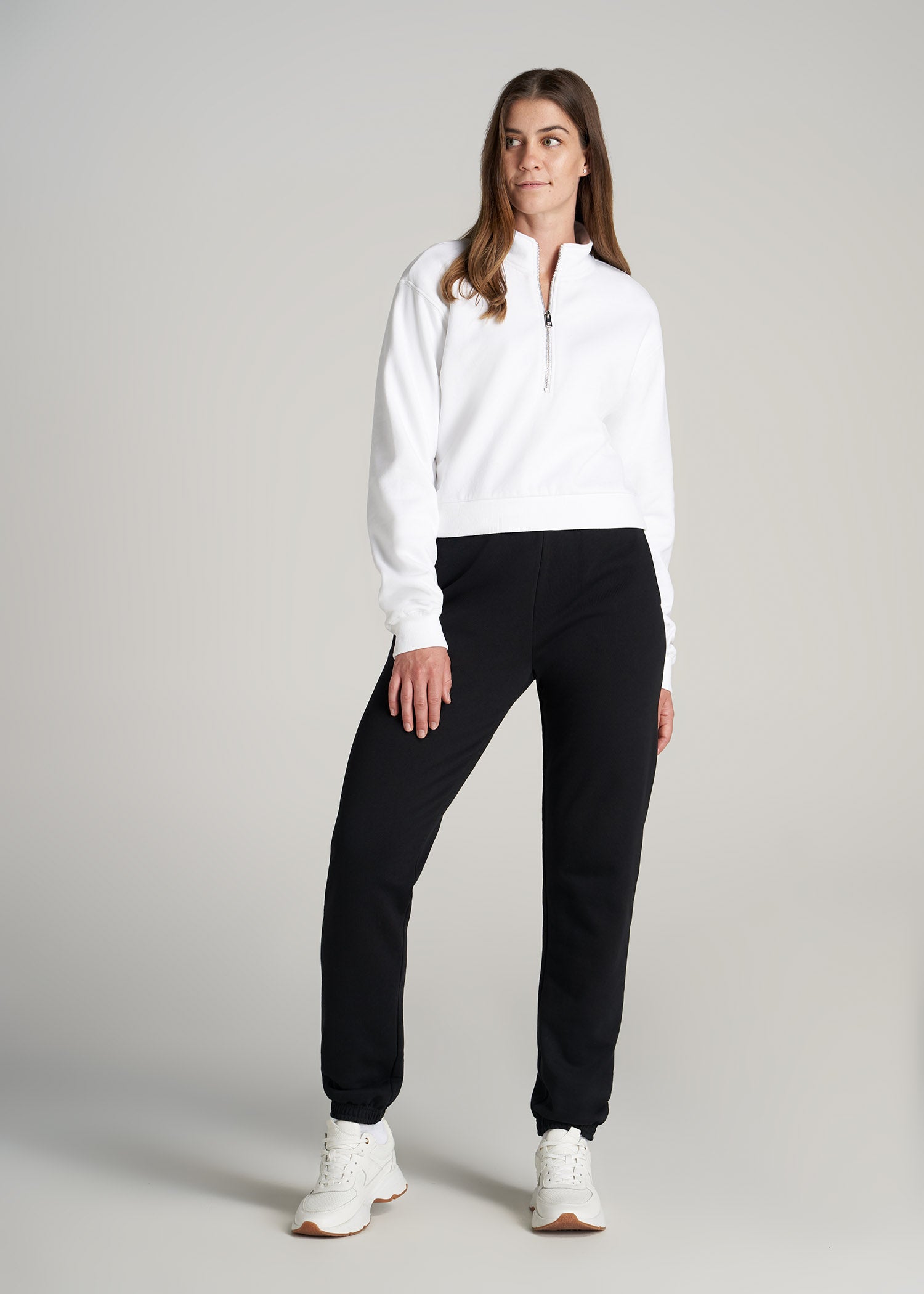 Wearever Fleece Relaxed Women's Tall Sweatpants Black | American Tall