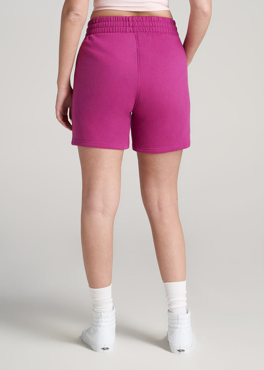       American-Tall-Women-WKND-FleeceShorts-ZipperedPockets-PinkOrchid-back