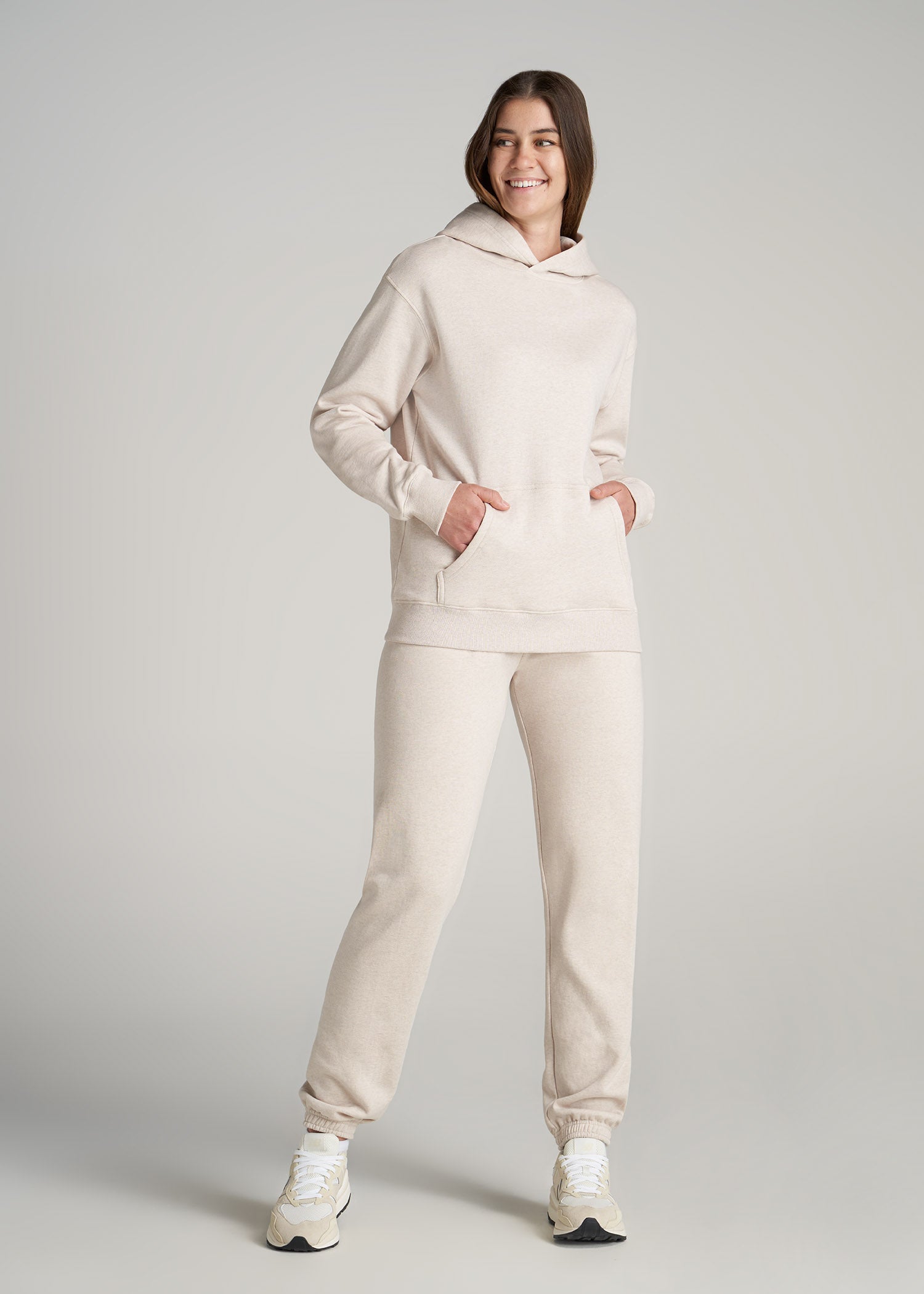 Wearever Fleece Open-Bottom Sweatpants for Tall Women Midnight