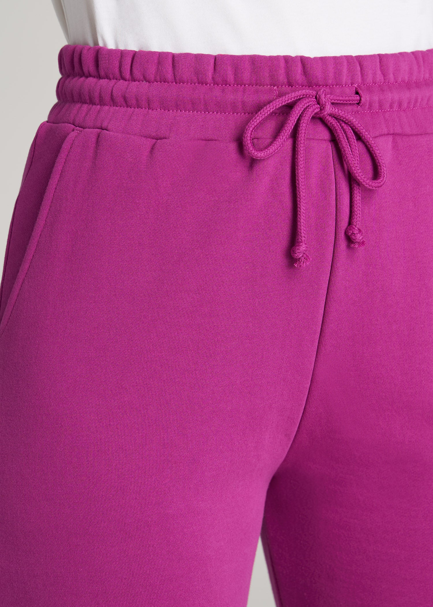       American-Tall-Women-WKND-Slim-Highwaisted-Sweatpants-Pink-Orchid-detail