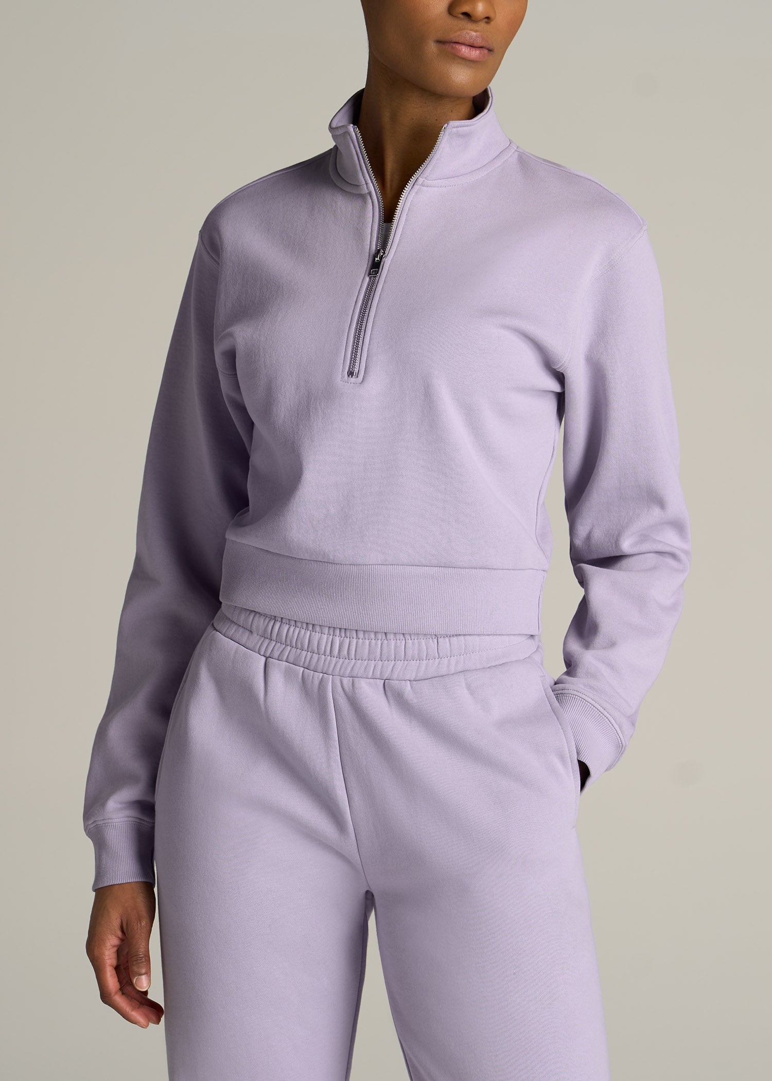 Wearever Cropped Half-Zip Women’s Tall Sweatshirt | American Tall