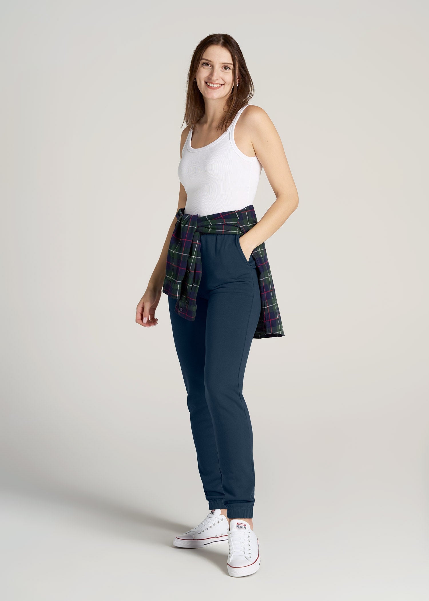 Women's Tall Wearever High-Waisted Garment-Dyed Sweatpants Smoked Mauve