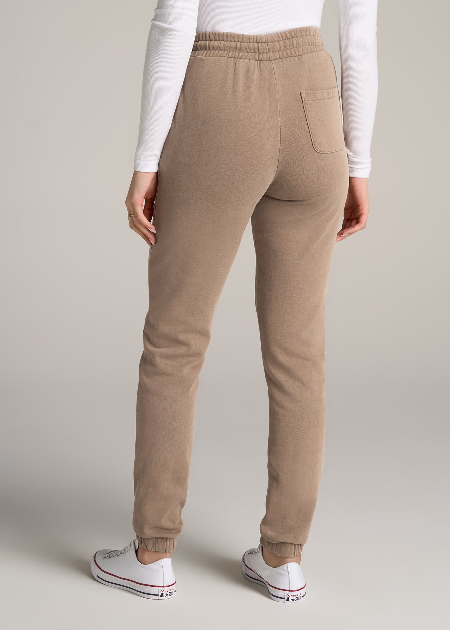 Women\'s Tall Wearever High-Waisted Garment-Dyed Sweatpants Latte – American  Tall
