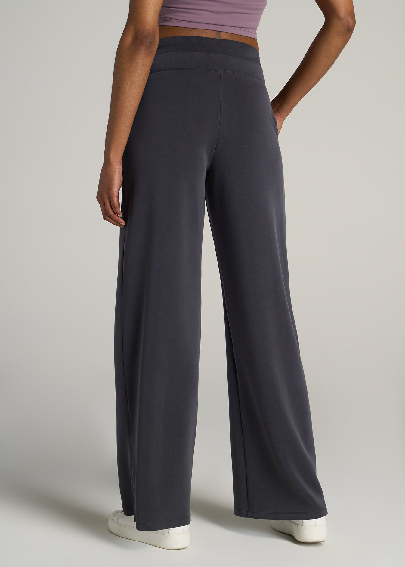 Women's Tall Wide Leg Ultra High Rise Pant Charcoal Rinse | American Tall