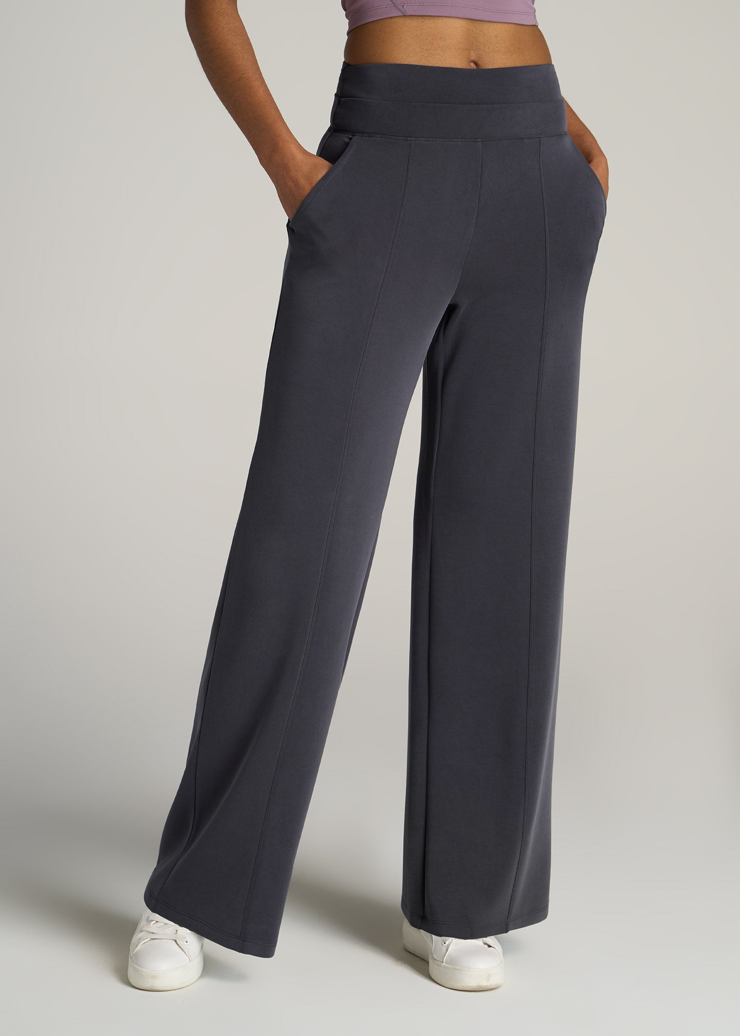 American-Tall-Women-Wide-Leg-Ultra-High-Rise-Pant-Charcoal-Rinse-front