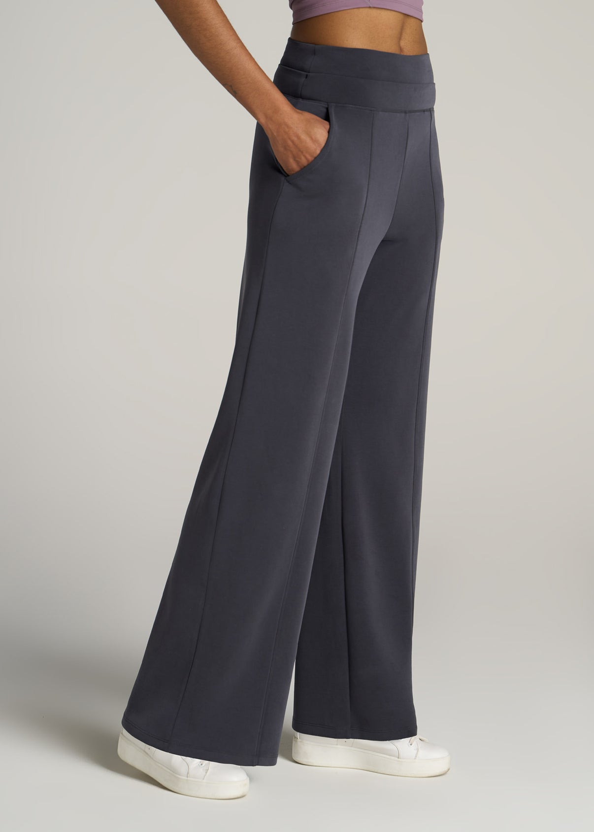 Women's Tall Wide Leg Ultra High Rise Pant Charcoal Rinse | American Tall