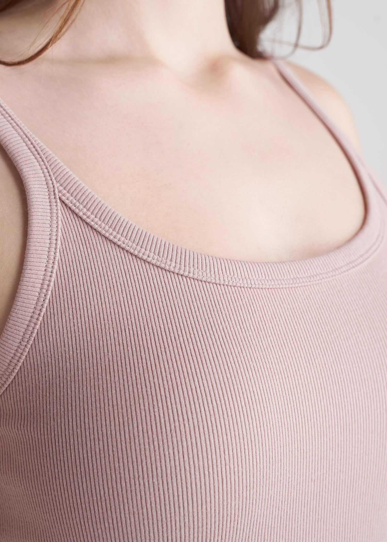 Organic Cotton+Spandex Ribbed Tank Tops for Girls - Pink