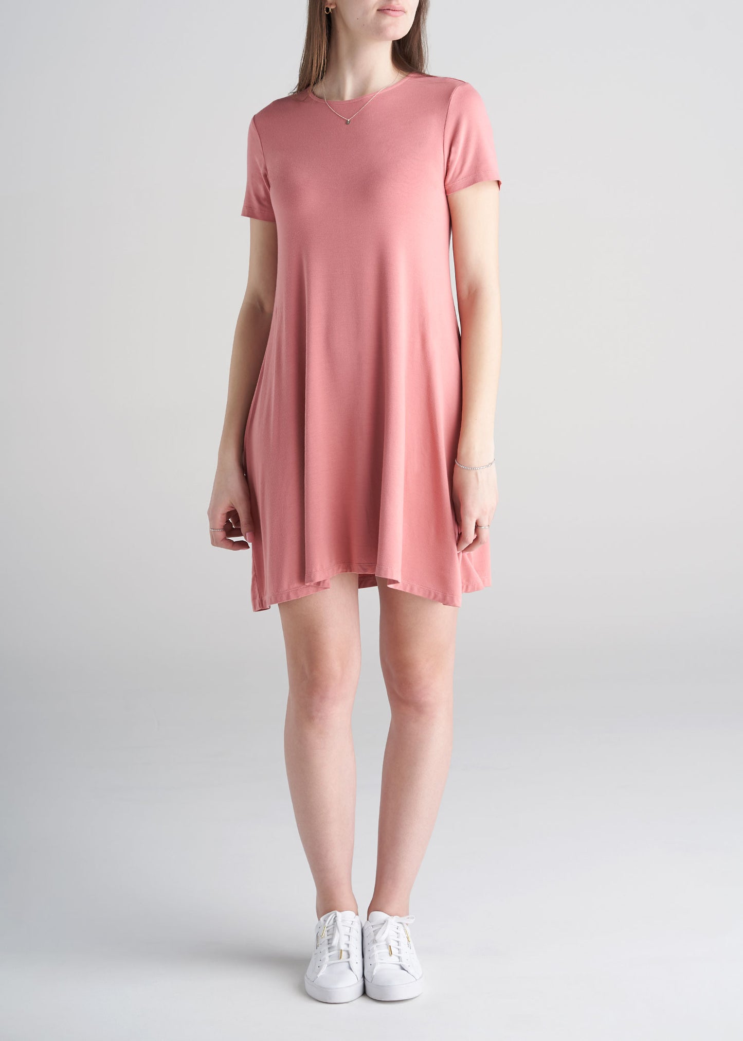 American_Tall_Womens_Swing_Dress_coral_rose-front_view