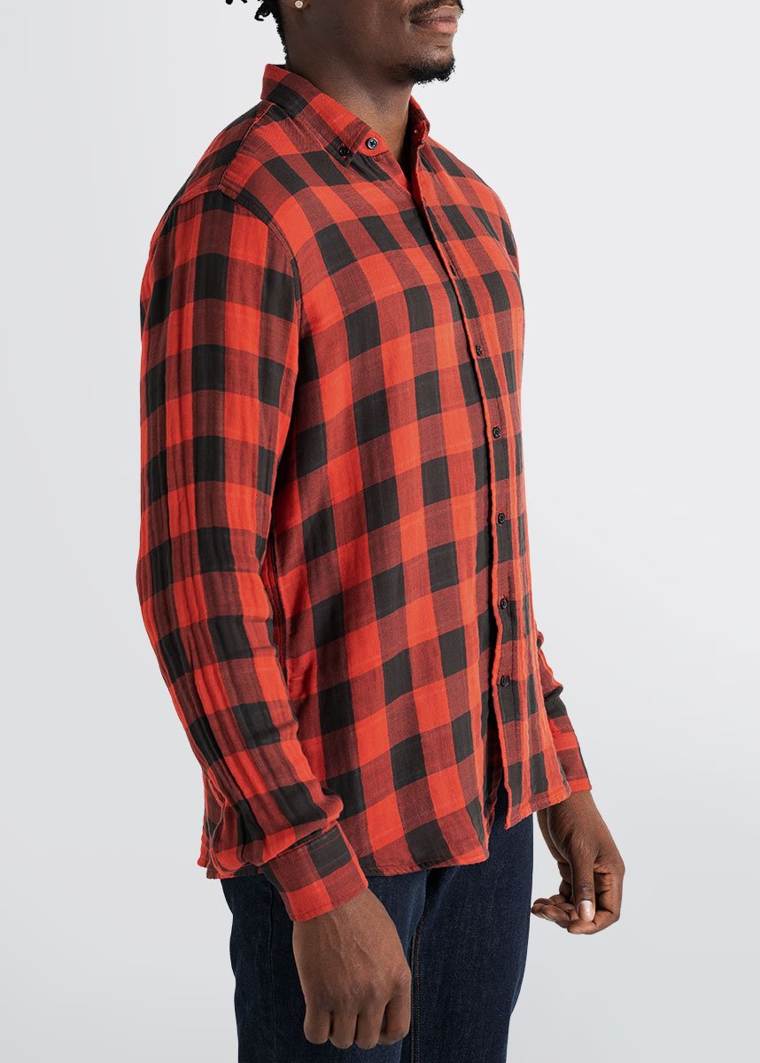american-tall-mens-double-weave-redblackplaid-side